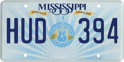MS license plate HUD394