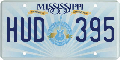 MS license plate HUD395