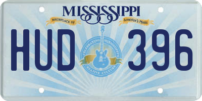 MS license plate HUD396