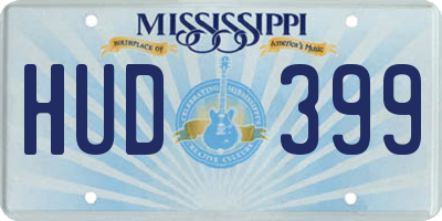 MS license plate HUD399