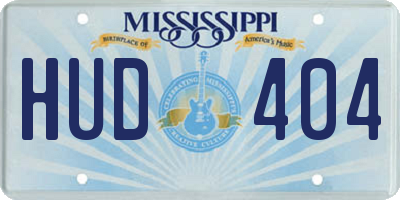 MS license plate HUD404