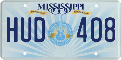 MS license plate HUD408