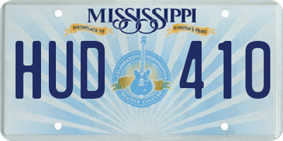 MS license plate HUD410