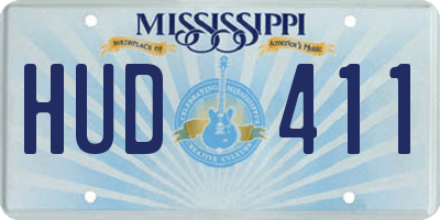 MS license plate HUD411