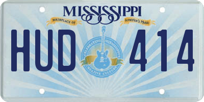 MS license plate HUD414