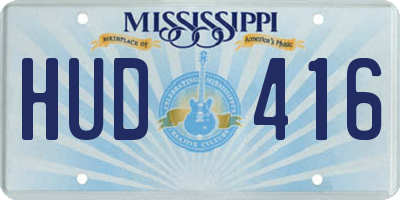MS license plate HUD416