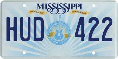 MS license plate HUD422