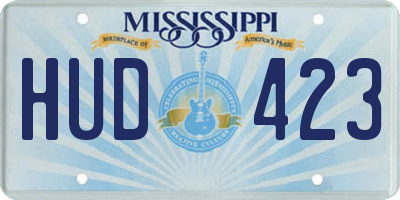 MS license plate HUD423