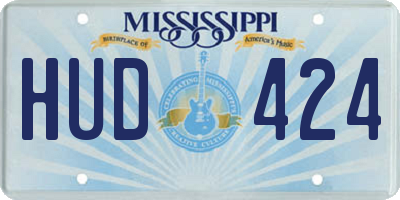 MS license plate HUD424