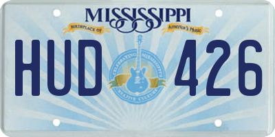 MS license plate HUD426