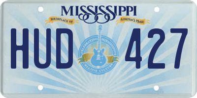 MS license plate HUD427