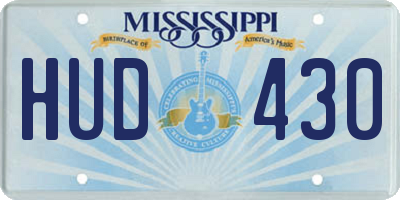 MS license plate HUD430