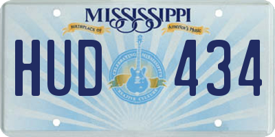 MS license plate HUD434