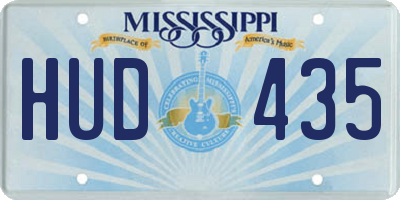 MS license plate HUD435
