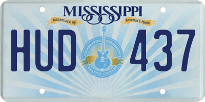 MS license plate HUD437