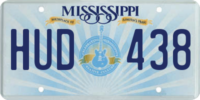 MS license plate HUD438