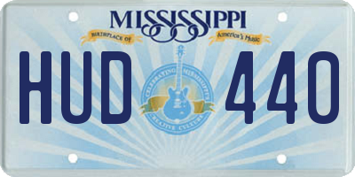 MS license plate HUD440