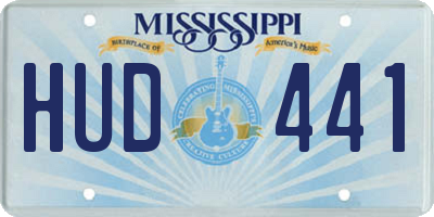 MS license plate HUD441