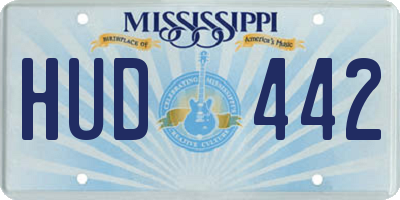 MS license plate HUD442