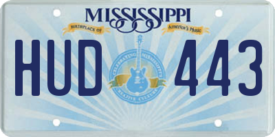 MS license plate HUD443