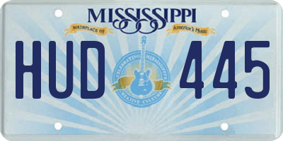 MS license plate HUD445