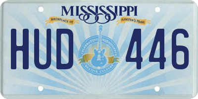 MS license plate HUD446