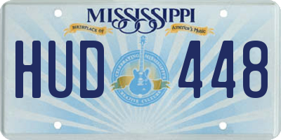 MS license plate HUD448