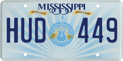 MS license plate HUD449