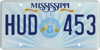 MS license plate HUD453