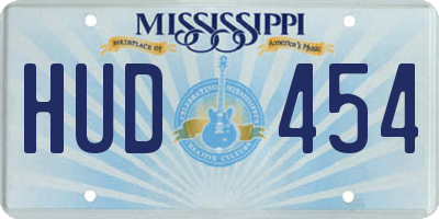 MS license plate HUD454