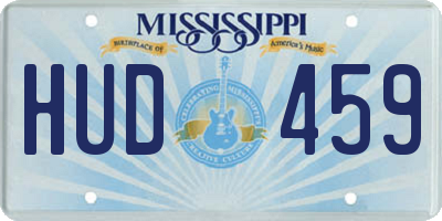 MS license plate HUD459