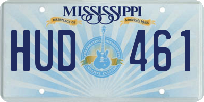 MS license plate HUD461
