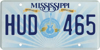 MS license plate HUD465