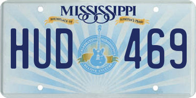 MS license plate HUD469