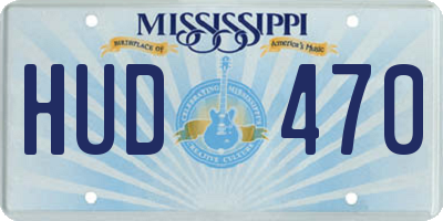 MS license plate HUD470