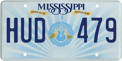 MS license plate HUD479
