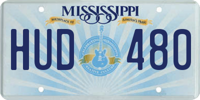 MS license plate HUD480