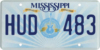 MS license plate HUD483