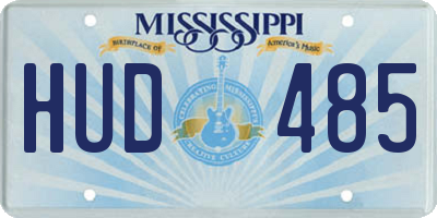 MS license plate HUD485