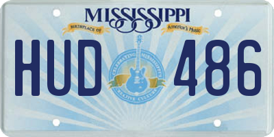 MS license plate HUD486