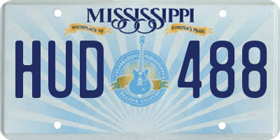 MS license plate HUD488