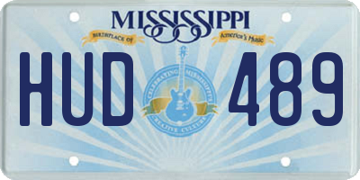 MS license plate HUD489