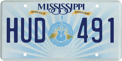 MS license plate HUD491