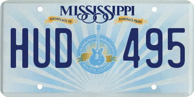 MS license plate HUD495
