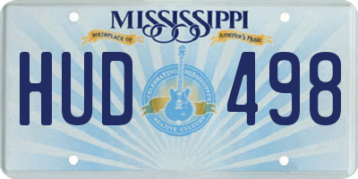 MS license plate HUD498