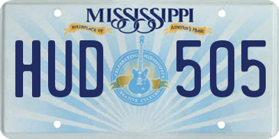 MS license plate HUD505