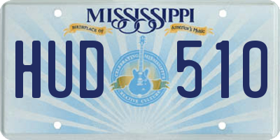 MS license plate HUD510