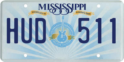 MS license plate HUD511