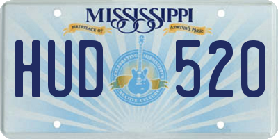 MS license plate HUD520