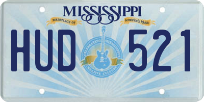 MS license plate HUD521